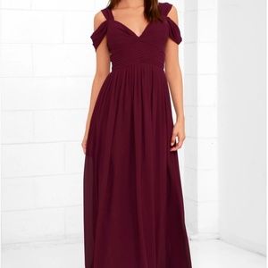 Lulus Make Me Move Burgundy Maxi Dress